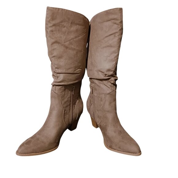 NEW Style & Co. Womens Arlenee Slouchy Mid-Calf Western Boots Taupe, Size 8 - Picture 6 of 14